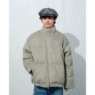 Mentmate 高级花灰毛呢刺绣加厚棉衣棉服男秋冬立领外套夹克 25AW