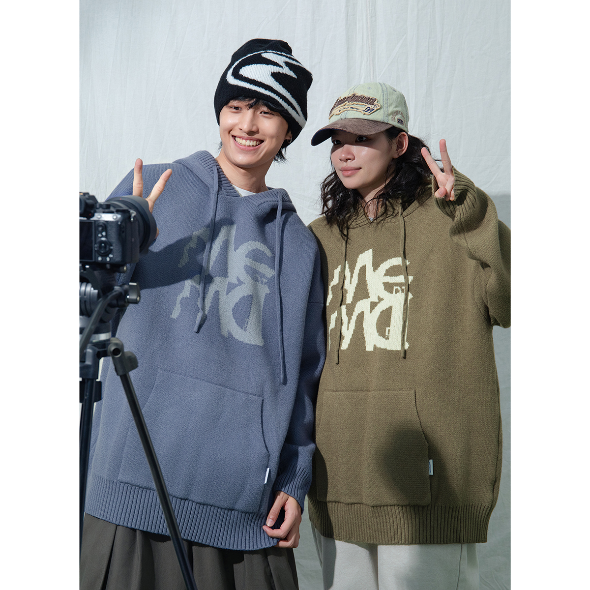 Mentmate 25AW 秋冬韩版中长款连帽针织卫衣 男女款宽松套头毛衣