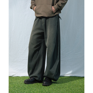 25AW 松弛感宽松休闲长裤 复古做旧水洗弯刀工装 男 秋 裤 Mentmate