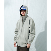 Mentmate 宽松BF连帽外套 灰黑纯色挺阔面料卫衣男 25AW 秋冬经典