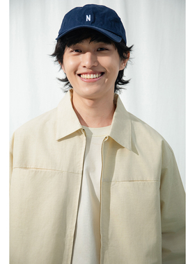 Mentmate 26SS 棉麻本色奶白极简风拉链衬衫男 宽松挺阔衬衣外套