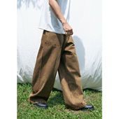 25AW 四季 复古做旧棕直筒裤 Mentmate 牛仔裤 男 百搭通勤休闲长裤