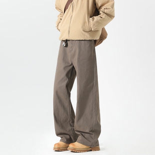 男宽松显瘦直筒百搭休闲裤 美拉德直筒牛仔裤 复古工装 悟空有货美式