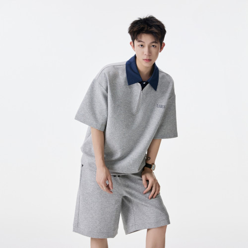 少年感运动休闲POLO衫套装男夏
