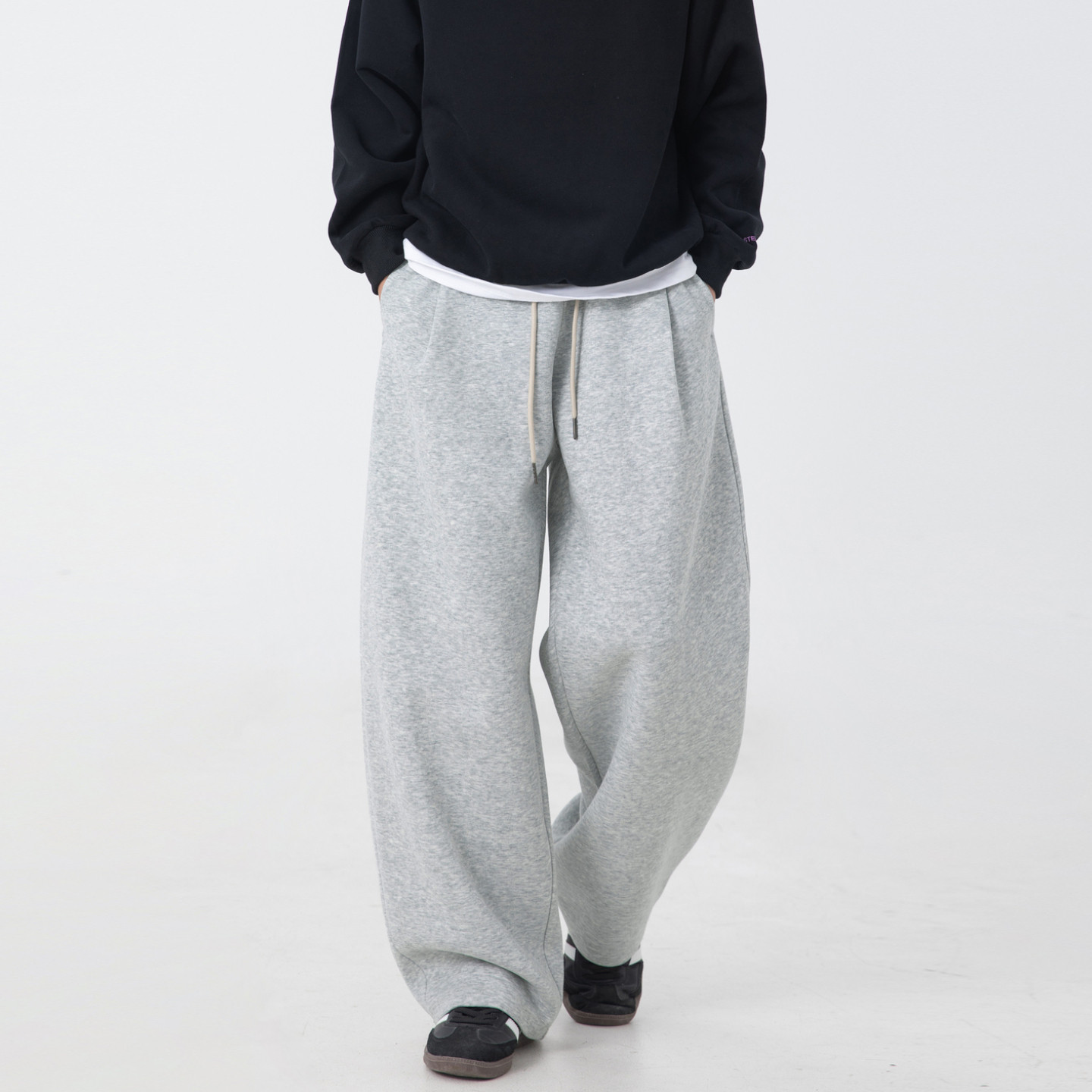 悟空有货复古潮牌重磅廓形垂感卫裤男美式宽松百搭阔腿运动休闲裤,男装,休闲裤,淘宝优惠券,粉丝福利购,淘宝优惠卷