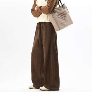 男街头宽松阔腿百搭拖地长裤 悟空有货潮牌美式 解构拼接运动休闲裤