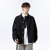 悟空有货潮牌美式 做旧水洗牛仔外套男女复古街头宽松百搭休闲夹克