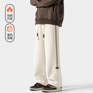 男街头宽松百搭阔腿休闲裤 悟空有货复古潮牌加绒加厚保暖冬季 卫裤