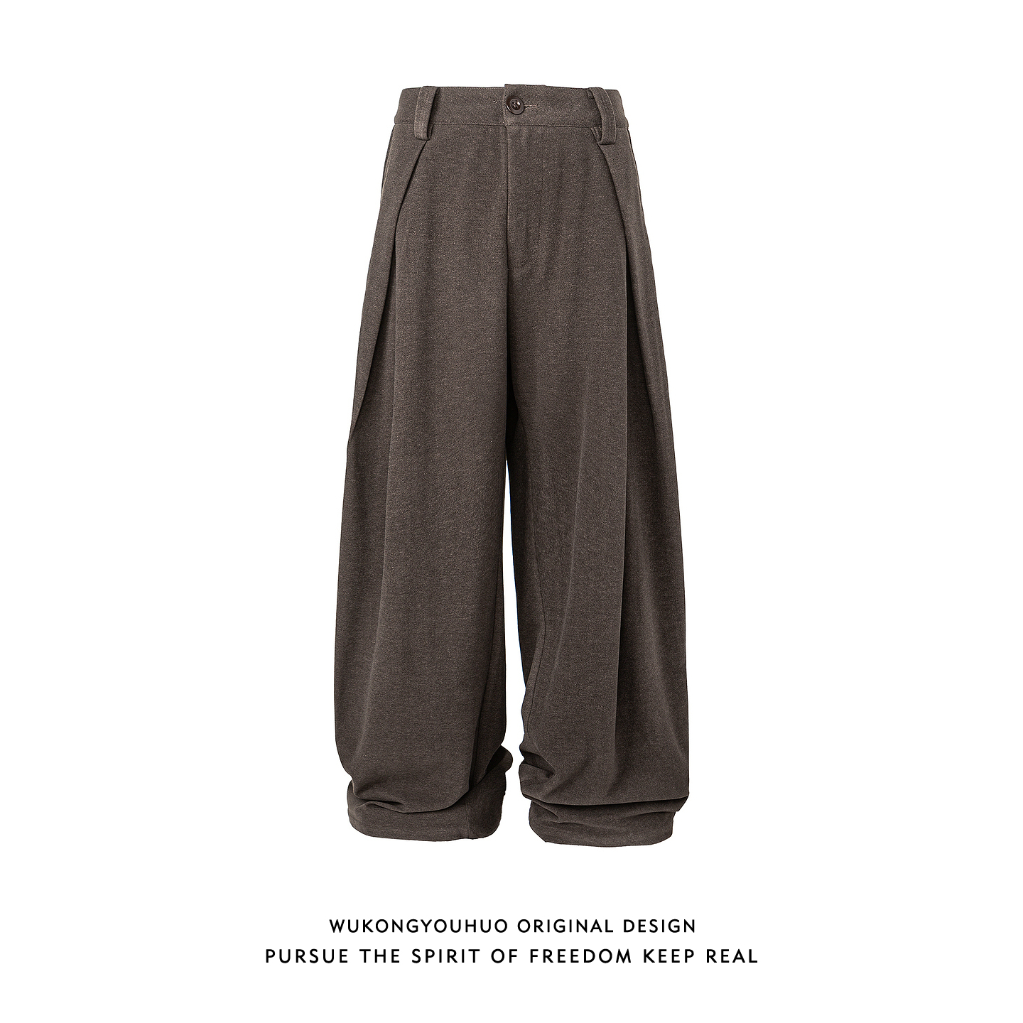 复古潮牌高级感纯色直筒垂感西裤