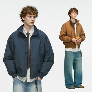 悟空有货冬季潮牌90白鸭绒立领羽绒服男女美式复古情侣飞行员外套