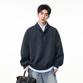 悟空有货复古假两件拼接POLO领卫衣男女秋季 情侣宽松休闲百搭上衣