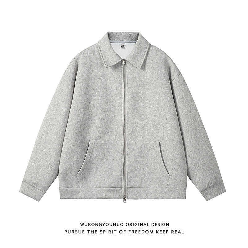 悟空有货美式cleanfit开衫短宽夹克男女秋季潮牌宽松百搭卫衣外套,男装,夹克,淘宝优惠券,粉丝福利购,淘宝优惠卷