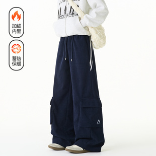 男复古宽松阔腿百搭休闲裤 裤 灯芯绒加绒加厚工装 悟空有货潮牌美式