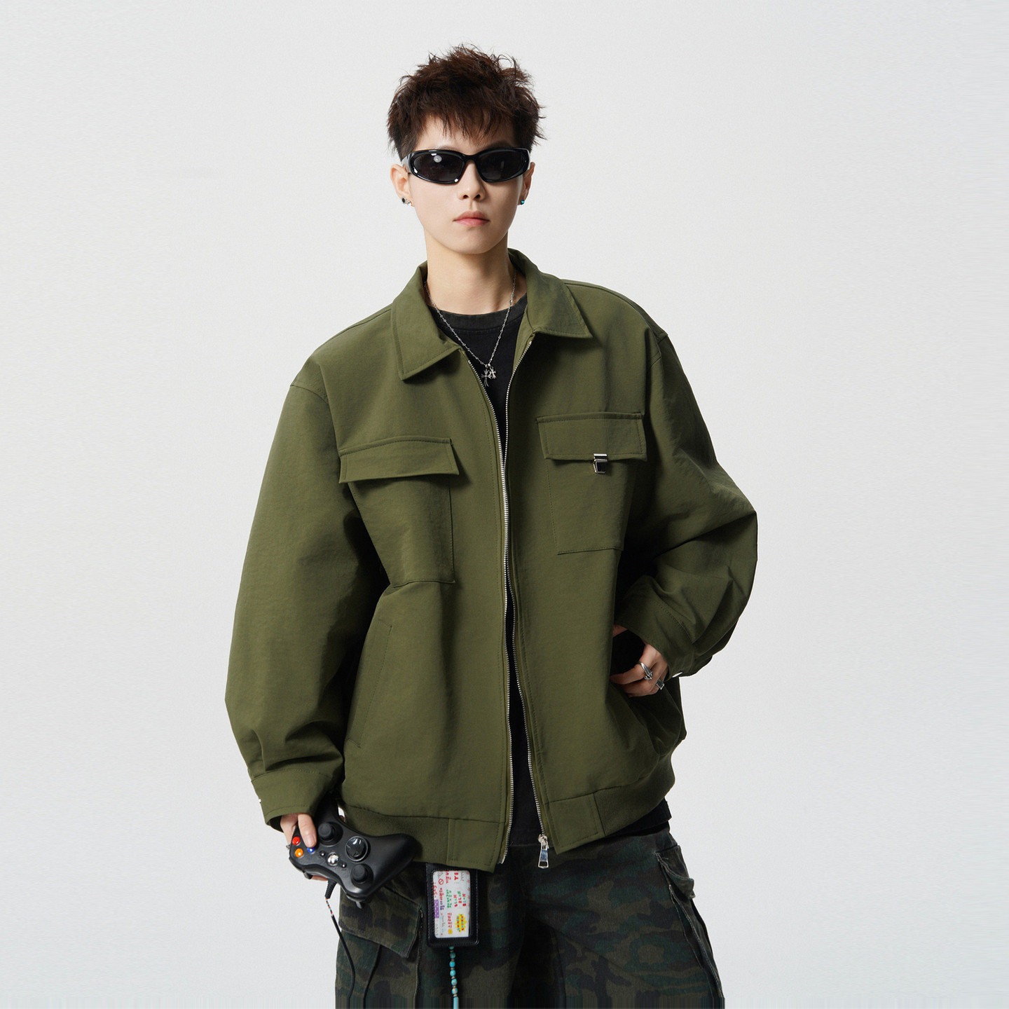 悟空有货潮牌美式多口袋工装翻领夹克男复古街头百搭情侣休闲外套,男装,夹克,淘宝优惠券,粉丝福利购,淘宝优惠卷