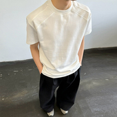 T恤男女夏季 悟空有货潮牌美式 解构cleanfit短袖 宽松情侣重磅上衣