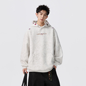 悟空有货美式 嘻哈扎染刺绣连帽卫衣男潮牌宽松情侣休闲百搭套头衫