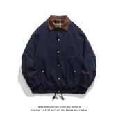 悟空有货复古潮牌工装 百搭翻领外套 哈灵顿夹克男女春秋宽松情侣装