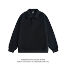 宽松百搭翻领卫衣潮 男秋季 悟空有货400G重磅老钱风纯色长袖 POLO衫