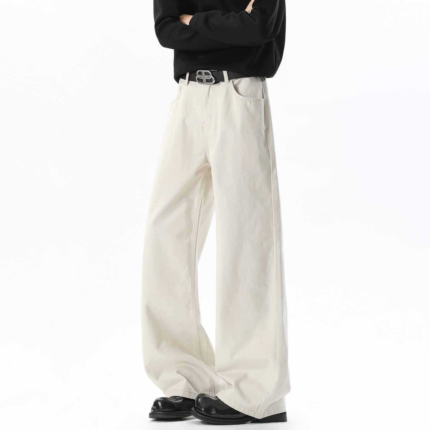 悟空有货潮牌美式复古纯色直筒工装裤男街头宽松百搭阔腿休闲长裤,男装,休闲裤,淘宝优惠券,粉丝福利购,淘宝优惠卷