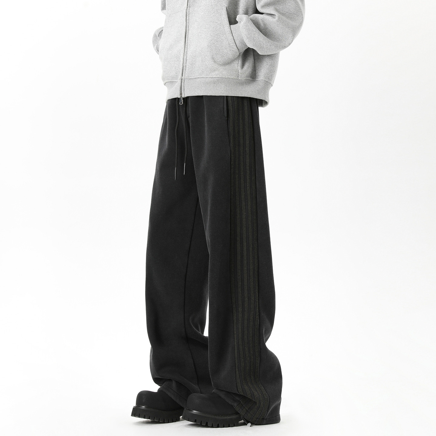 悟空有货美式复古条纹水洗直筒垂感卫裤男潮牌宽松百搭阔腿休闲裤,男装,休闲裤,淘宝优惠券,粉丝福利购,淘宝优惠卷