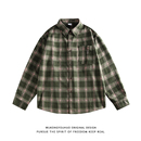 男女秋季 衬衫 街头宽松潮流休闲衬衣 复古格子长袖 悟空有货潮牌美式