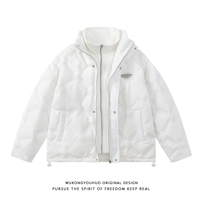 冬季90白鸭绒立领羽绒服男女潮