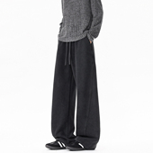 男女潮牌街头宽松阔腿百搭长裤 悟空有货美式 解构拼接水洗运动卫裤