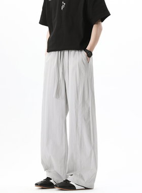 悟空有货夏季美式直筒运动冲锋裤男速干轻薄宽松百搭弯刀休闲长裤