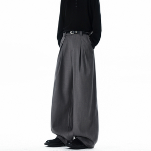 男女潮牌街头宽松百搭阔腿休闲长裤 悟空有货美式 复古解构垂感西裤