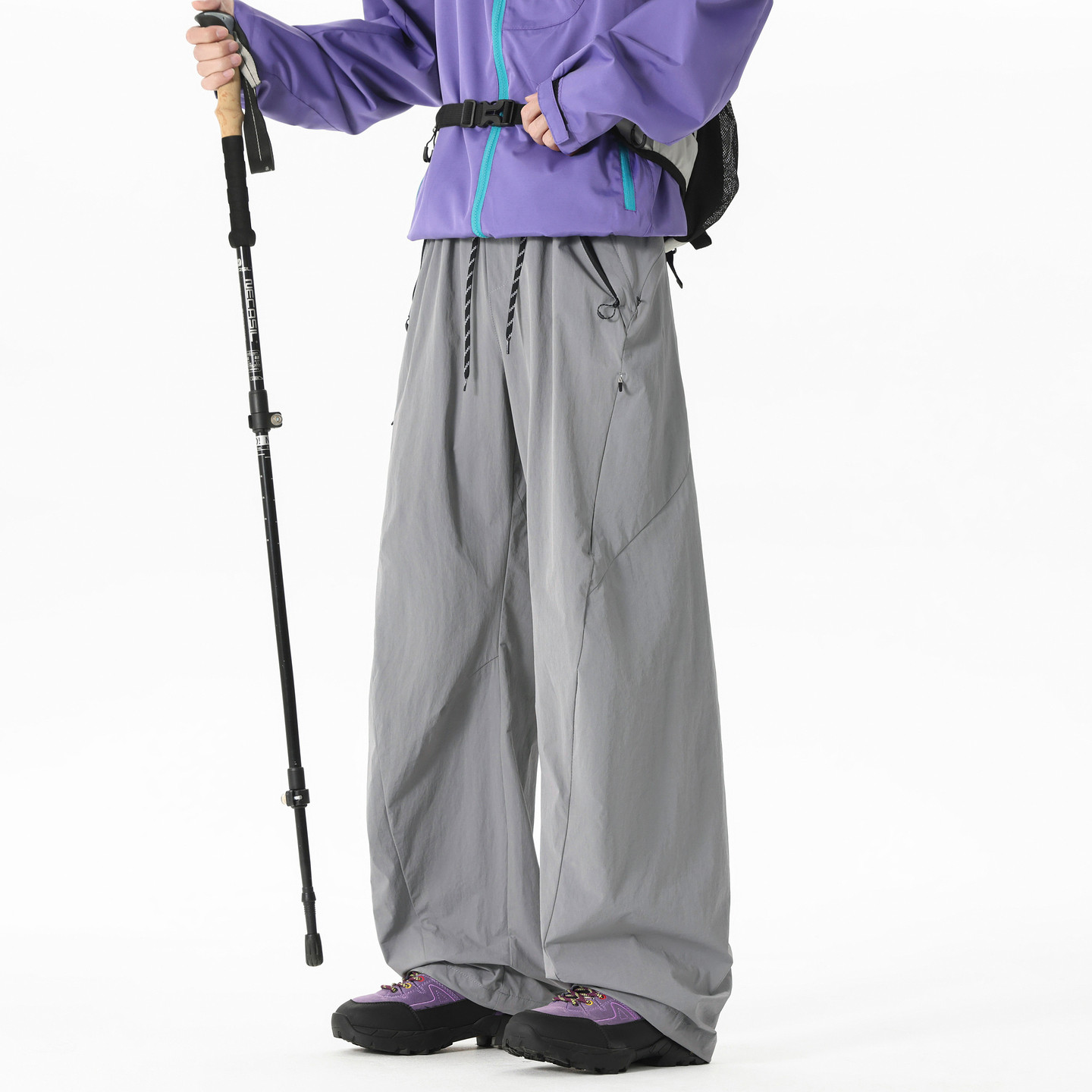 悟空有货潮牌复古抽绳松紧运动裤男春秋街头宽松阔腿百搭休闲长裤,男装,休闲裤,淘宝优惠券,粉丝福利购,淘宝优惠卷