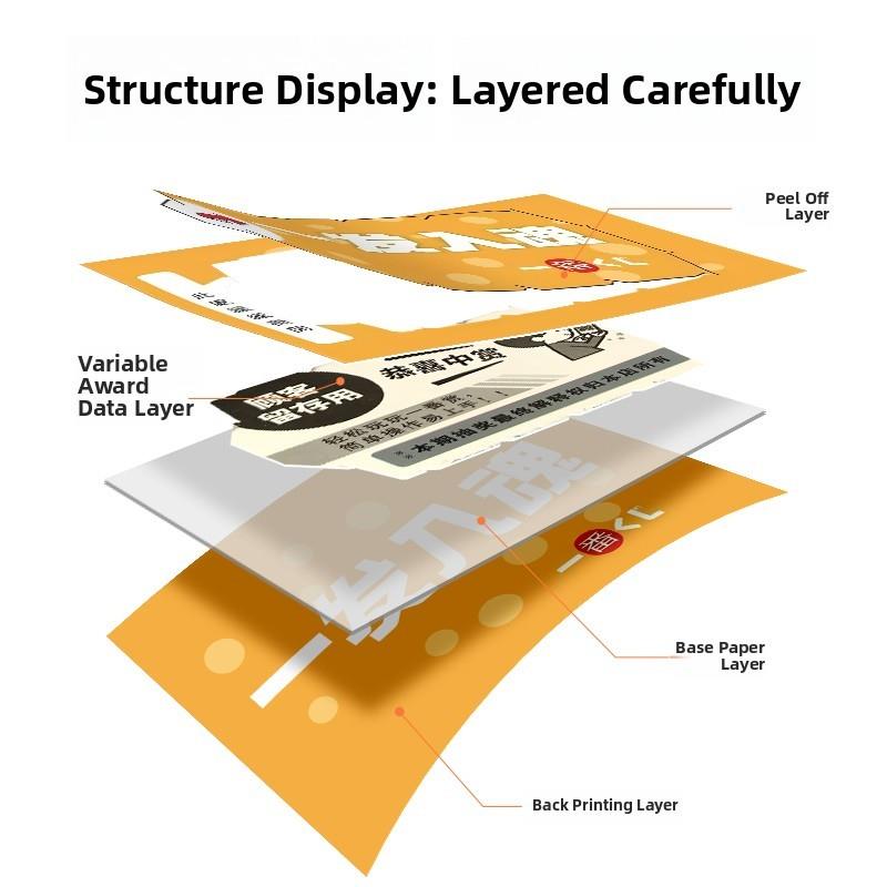 撕掉奖卡定制一阪奖票撕掉双层撕掉卡刮掉音乐可移动彩票定制