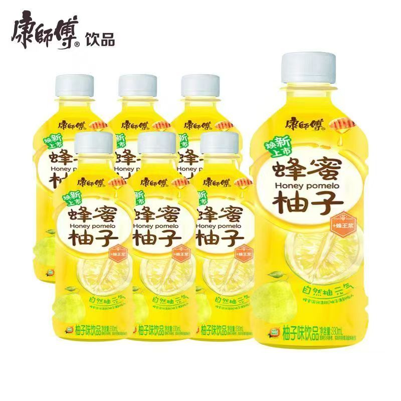 康师傅蜂蜜柚子330ml*6/12瓶整箱混装轻养国荟柚子味饮品迷你小瓶