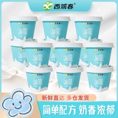 西域春至简酸奶130克X12杯人无蔗糖发酵酸奶(无糖特指无蔗糖)