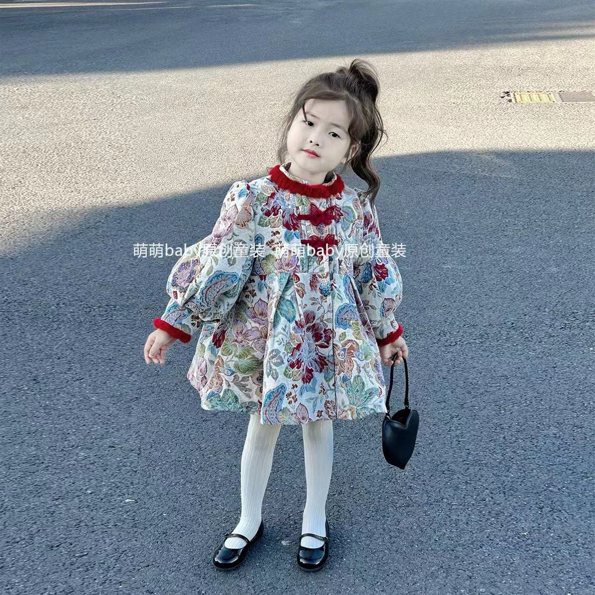 2025冬季新款女童雪尼尔提花刺绣夹棉外套儿童宝宝加厚保暖拜年服,童装/婴儿装/亲子装,普通外套,淘宝优惠券,粉丝福利购,淘宝优惠卷