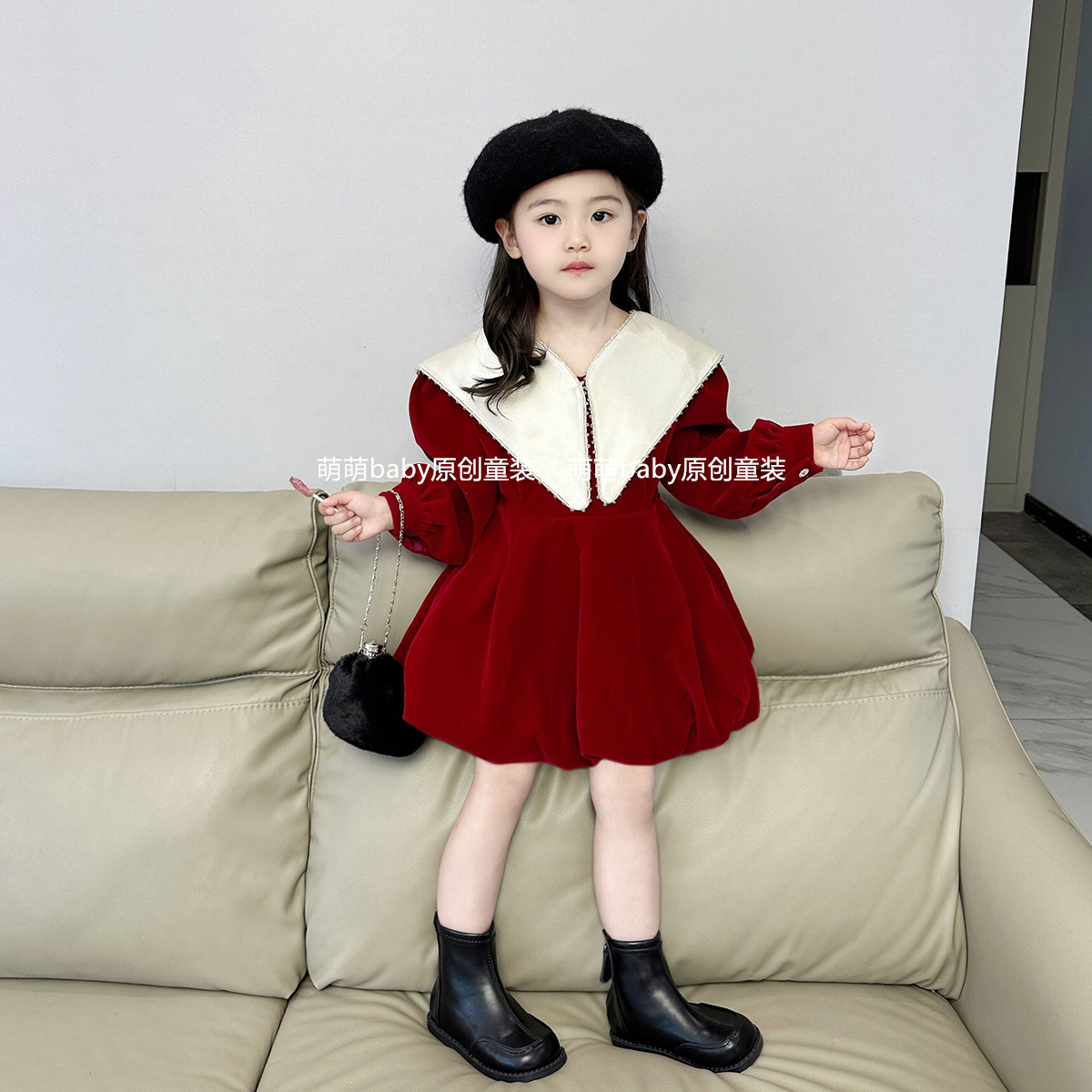 女童连衣裙韩版冬季加绒裙