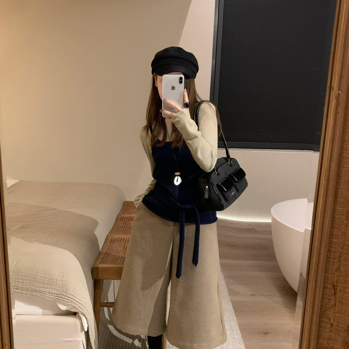 花园町氛围感两件套气质小女人显瘦针织马甲针织衫套装