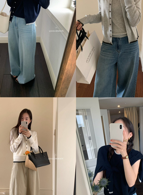 想象SAILORMOON -春韩系温柔风撞色边针织开衫+吊带背心套装