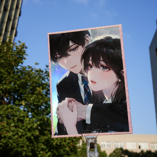 双闪色纸定制反光镭射仿柯景深动漫同人二次元周边谷子定做谷美