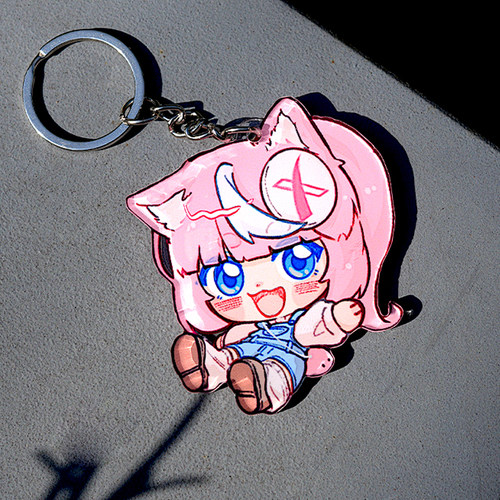 亚克力无边钥匙扣定制卡通情侣照片diy双面动漫个性图片挂件定做