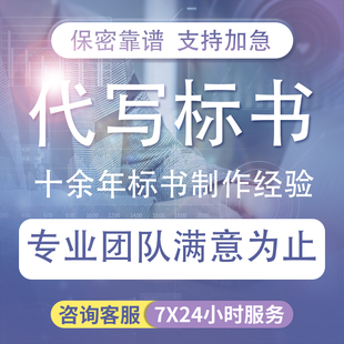 标书代写投标文件制作招投标商务标技术标第三方服务类标书撰写