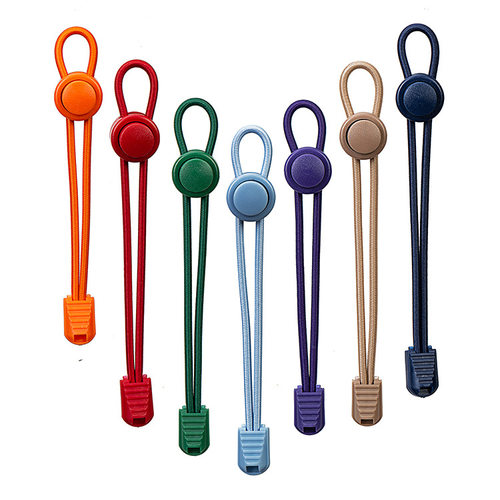 2双装皮筋鞋带扣儿童懒人鞋带成人运动鞋男女免绑免系松紧弹力圆