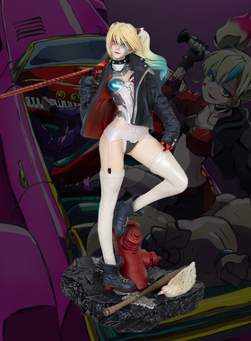 明日香cos小丑女哈莉奎茵EVA手办GK雕像动漫美少女模型二次元摆件