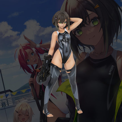 游泳部的部长ARMSNOTE手办可爱泳装美少女武装动漫模型二次元摆件