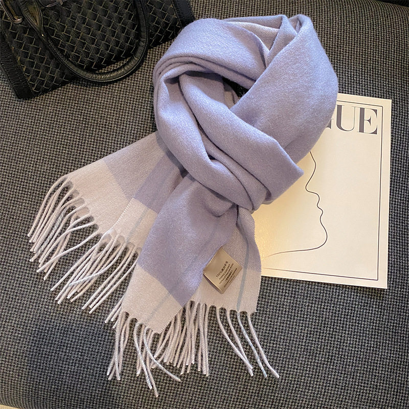 CENCE KAER?? FRENCH FALL|WINTER COLLABORATION 100% WOOL BIB NECK GENTLE AND VERSATILE SHAWL SIMPLE SCARF WOMEN