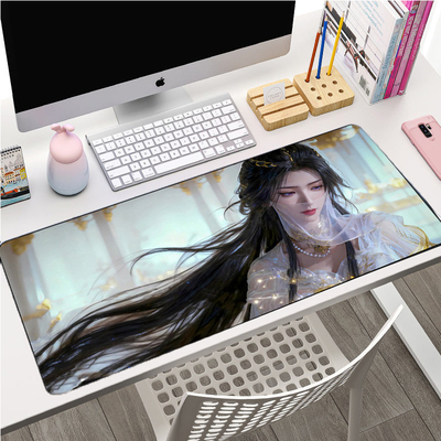 凡人修仙传鼠标垫宋玉紫灵慕佩灵办公游戏加厚电脑桌垫锁边键盘垫