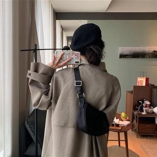 复古网红法棍腋下包休闲百搭手提包牛津布单肩斜挎包包女2020新款