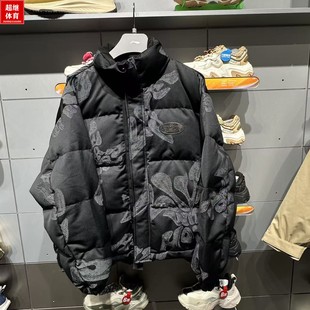 李宁运动羽绒服2024冬新款 反伍BADFIVE男子防泼水宽松外套AYMU071