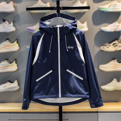 李宁女子连帽防泼水休闲外套