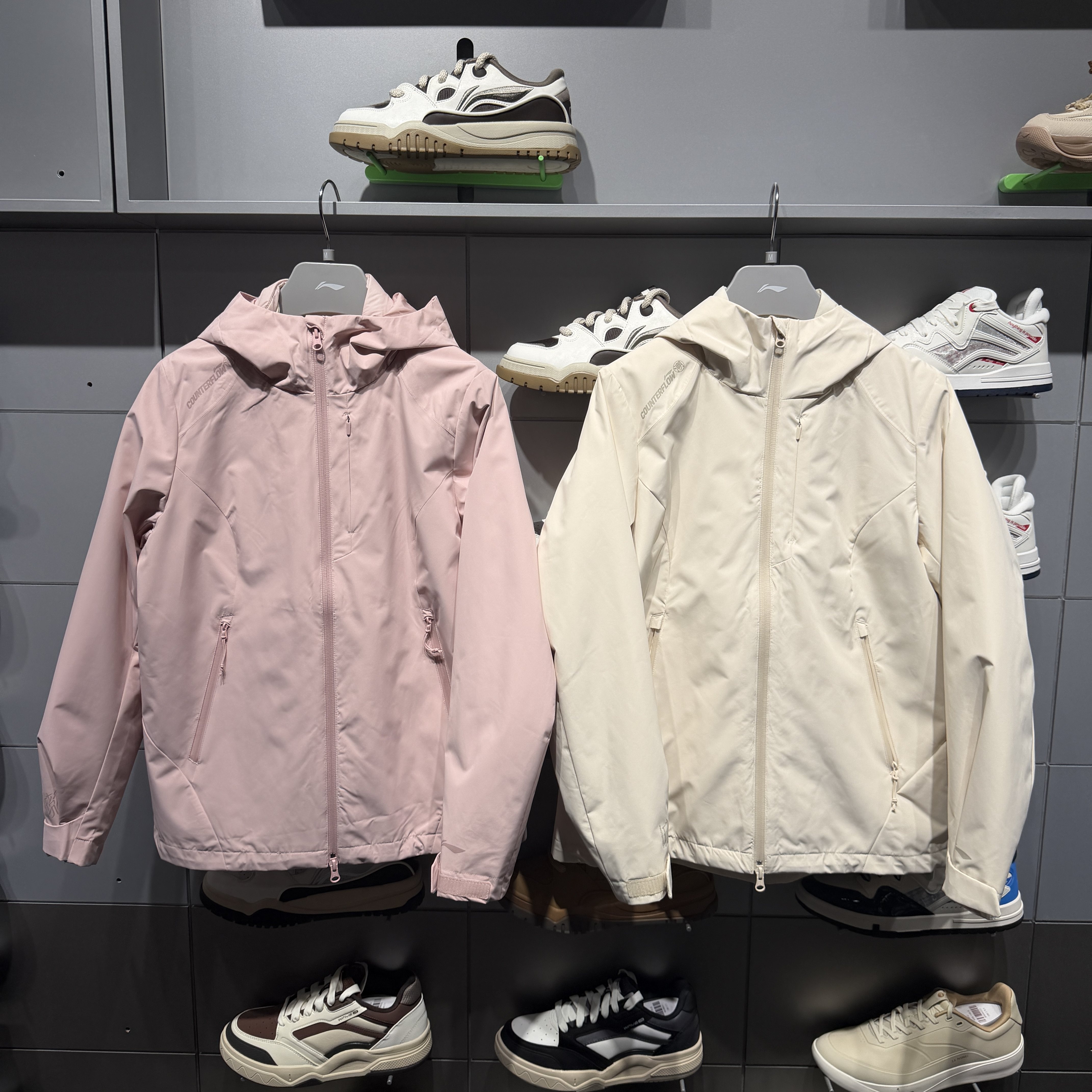 李宁三合一运动风衣防风防泼水