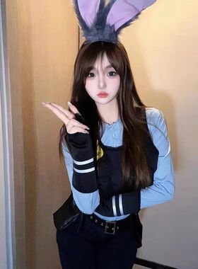 朱迪兔子警官cos服成人疯狂动物城狐狸尼克cosplay服装连衣裙服女